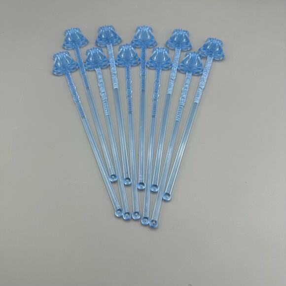 Vintage Swizzle Stir Sticks Blue Liar Set of 10 7" tall - Picture 1 of 5